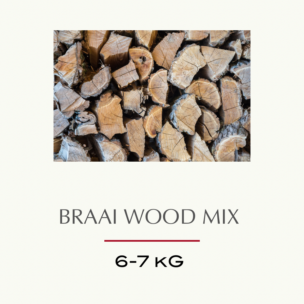 Hardwood Mixed Braai Wood (6 7kg) thegoodmeat